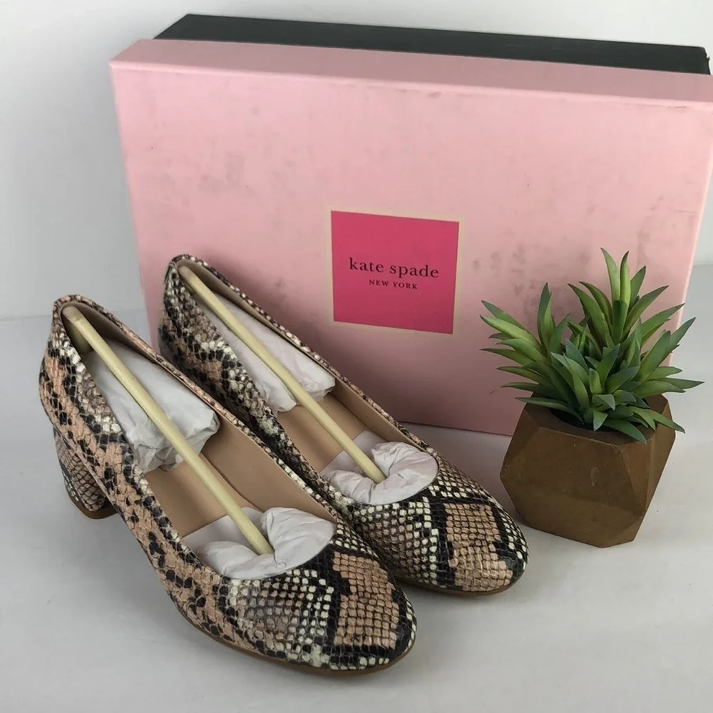 NEW Kate Spade NEW York Beverly Snake Pumps Heels 7